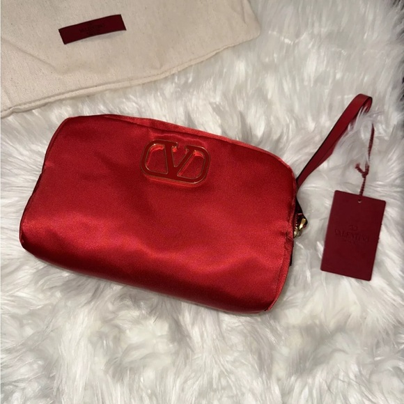 Valentino Garavani Large Womens cosmetic bag Satin NWT - Picture 4 of 7